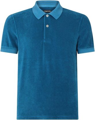 Tom Ford TOWELING SS POLO Size: 54, colour: BLUE