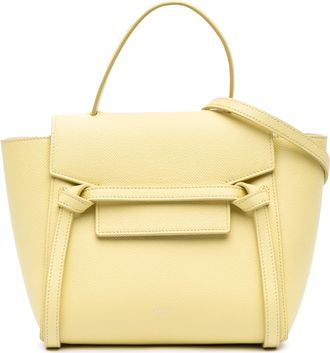 Celine Pre-owned Womens Belt Bag Textured Leather - Yellow - One Size