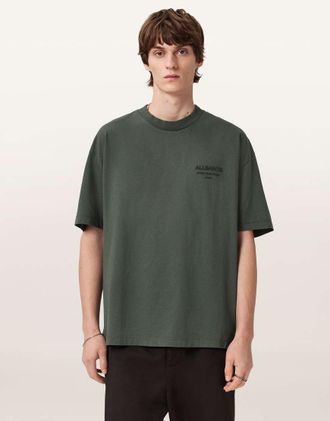 AllSaints Xander - T-shirt verde scuro tenue