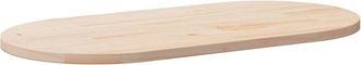 vidaXL Piano Tavolo 110x55x2,5 cm in Legno Massello di Pino Ovale - Vidaxl