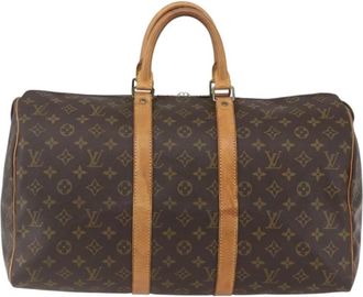 Louis Vuitton Pre-owned Weekend Bags, female, Brown, Size: ONE SIZE Pre-owned Vintage Monogram Keepall Travel Bag