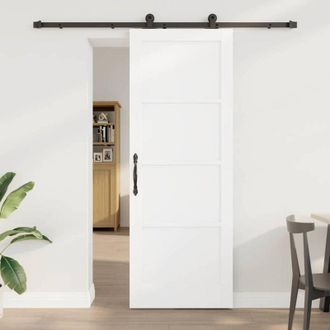 vidaXL Vidaxl - Juego De Puertas Correderas Manual Blanco Y Negro 78 X 211 Cm