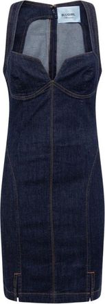 Blugirl Kleedjes, Dames, Blauw, M, Denim, Denim Tube Dress