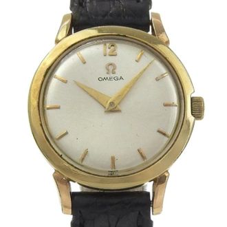 Omega Pre-owned Placcato Oro Pelle Carica Manuale Cal.244 - - Pre-owned - Donna - Giallo - ONE SIZE