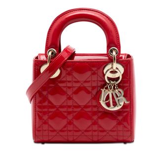 Dior Pre-owned Dior Mini Patent Cannage Lady Dior Ladies LSJNH3WY2NXYF46V