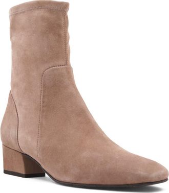 Aquatalia Stassi Weatherproof Bootie in Champagne Suede at Nordstrom, Size 10.5