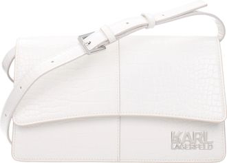 Karl Lagerfeld Kore Damess Crossbodytas Polyurethaan Wit/Gebroken Wit