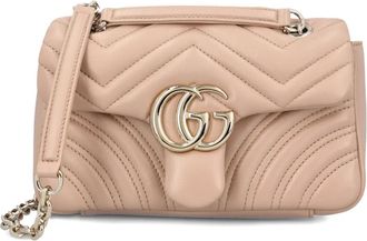 Gucci Chevron GG lambskin shoulder bag - Beige
