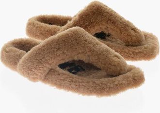 Loewe Shearling Thong Sandals size 37