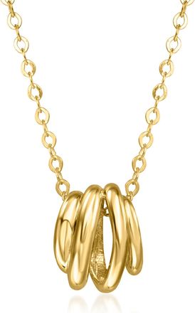 Canaria Canaria Italian 10kt Yellow Gold Petite Spiral Pendant Necklace