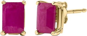 House of Brilliance Haus Of Brilliance Colorful Gemstones 14K 0.80 Ct. Tw. Ruby Stud Earrings