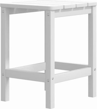 vidaXL Mesa de jardín Adirondack hdpe blanca 38x38x46 cm Vidaxl