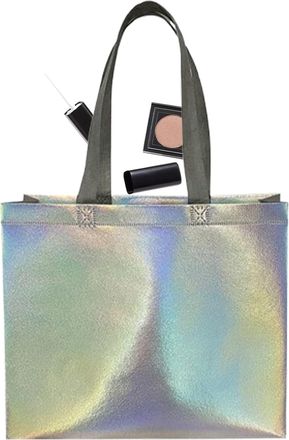 Generic Iridescent Tote Bag - Glossy Gift Sack, Reusable Shopping Container, Reflective Color, Lightweight Storage Holder Multipurpose Event Bag | Party Suppl