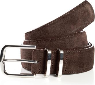 Tom Tailor Synthetikg&uuml;rtel TOM TAILOR TTMILLIE, Damen, Gr. 100, braun, Materialmix, G&uuml;rtel Synthetikg&uuml;rtel, Veloursleder mit Ziern&auml;hten - 3,5 cm breit