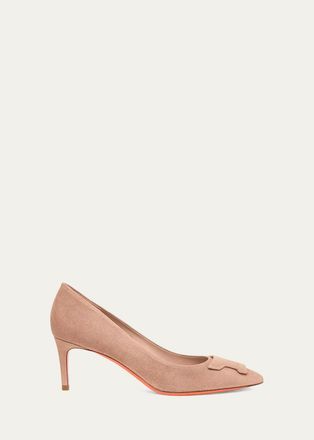 Santoni Sibille 85mm Suede Pumps