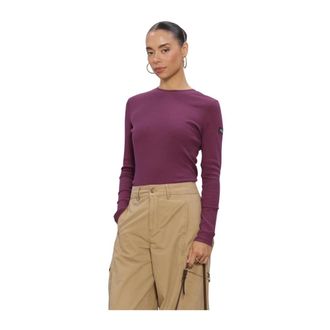 ALIX The Label Alix The Label - Rib Longsleeve Top - Dames - Tops - Paars - Maat: S