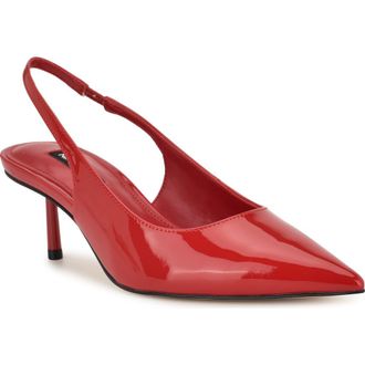 Nine West Hunny Slingback Pointed Toe Pump in Medium Red at Nordstrom Rack, Size 9.5