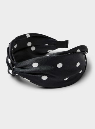 Simons Womens Dotted knotted wide headband