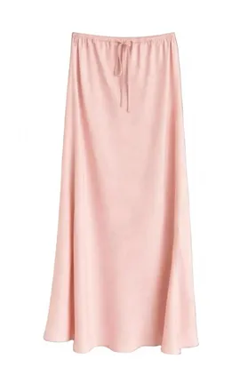 Forte_Forte Womens Twill Viscose Midi Skirt In Sweet