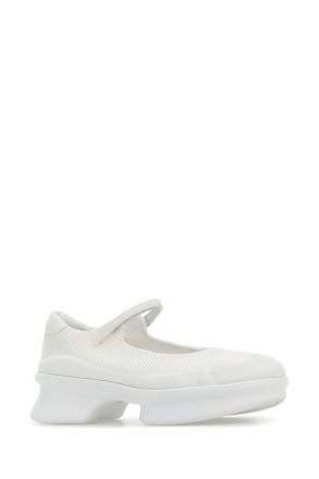 Prada Womens White Mesh Ballerinas Bianco Ballerine Flat Shoes