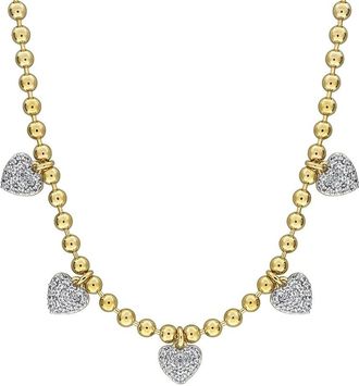 Rina Limor Silver 0.95 Ct. Tw. Lab-Grown Created White Sapphire Necklace