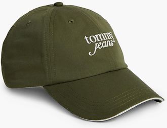 Tommy Hilfiger Womens Tommy Jeans Embroidered Baseball Cap - Dark Greenery