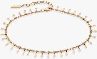 Alex and Ani Paddle Tassel Chain Anklet in Gold at Nordstrom