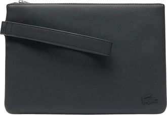 Lacoste Tassen, Dames, Zwart, ONE Size, Classic Petit Piqu&eacute; Pochette