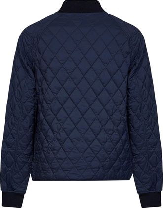 Burberry Mens Jacket Quilted Nylon Navy Blue Polyamide Bomber