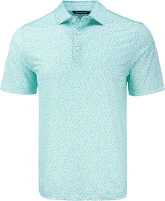 Cutter & Buck Pike Eco Flora Print Recycled Mens Polo