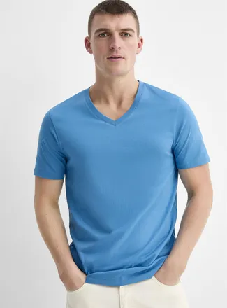 Le 31 Mens 100% organic cotton V-neck T-shirt Standard fit