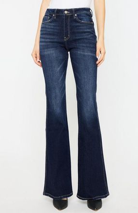 Kancan Luke High Rise Flare Jeans in Dark Wash at Nordstrom, Size 30