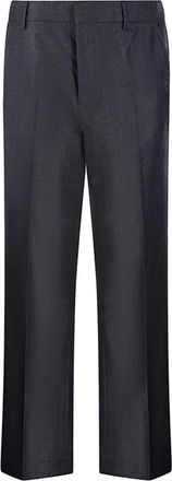 Ami Broeken, Heren, Grijs, S, Wol, Wide Wool Broeken