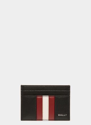 Bally Mythos Card Holder in Black+Red/bone+Pall at Nordstrom