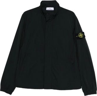 Stone Island logo-patch jacket - men - Polyester - XXXL - Black
