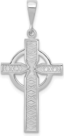 Diamond2Deal 14k White Gold Celtic Cross Charm
