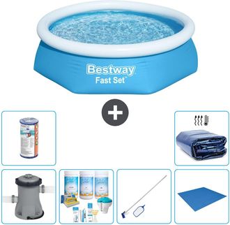 Bestway Piscina Bestway Fast Set Redonda - 244x61 Cm - 8-piezas S21407