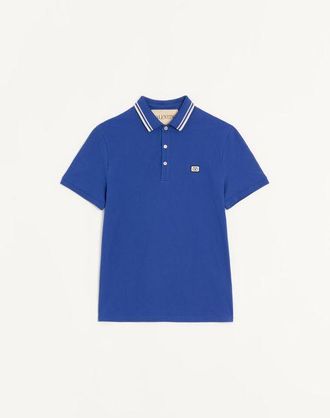 Valentino Cotton Piqu&eacute; Polo Shirt With Vlogo Patch