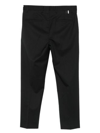 low brand Wool Blend Cropped Trousers - Black