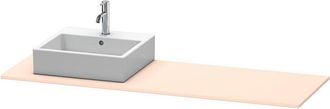 Duravit Consola Duravit Xsquare 060h, 1600x 550 Mm, 1 Recorte A La Izquierda, Color (frente/cuerpo): Albaricoque Perla Seda Laca Mate - Xs060hl2020