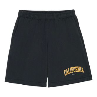 Sporty & Rich Casual Shorts, male, Black, Size: XS California Gym Shorts
