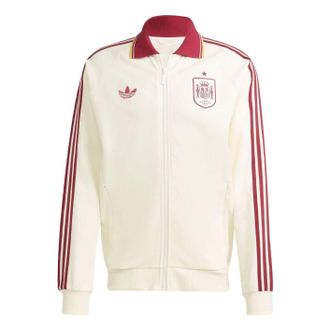 adidas Spain 2026 Away Anthem Jacket Asia Sizing Off White JZ2249