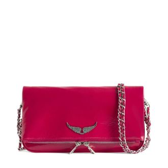Zadig&Voltaire Cross Body Bags, female, Pink, Size: ONE SIZE Rock Vintage Patent Clutch