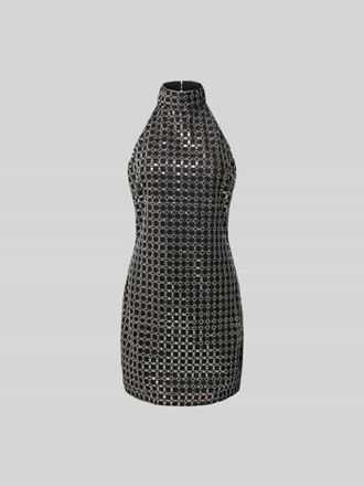 Rotate Knielanges Kleid mit Stehkragen in Black, Gr&ouml;&szlig;e 34