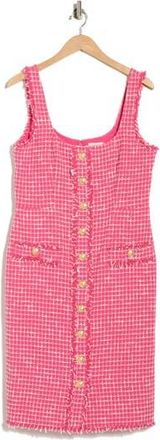 L'agence Aya Sleeveless Tweed Midi Dress in Pink/Ivory at Nordstrom Rack, Size 18 (Similar To 18W-20W)