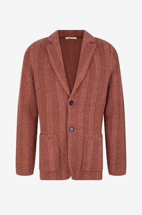 Maurizio Baldassari Cardigan mit Reverskragen aus Mischstrick Cambio Punto