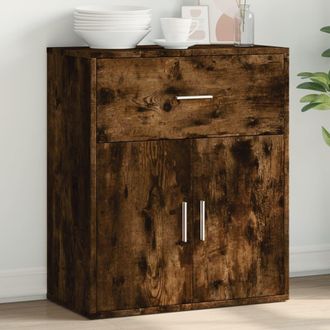 vidaXL Vidaxl - Aparador De Madera De Ingenier&iacute;a Roble Ahumado 60x31x70 Cm