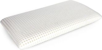 Talamo Italia Cuscino per letto, 100% Made in Italy, Guanciale ergonomico a saponetta in Memory Foam forato, Anallergico e Traspirante, 70x39xh10 cm, con imballo