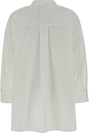 Max Mara Womens S Maxmara Gerona Jacket White Blusatessuto Cotton