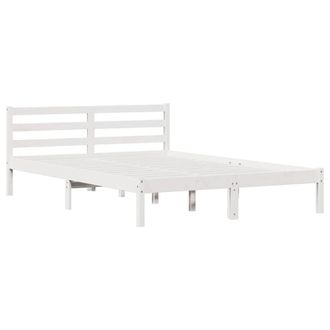 Berkfield Home Bed Frame with Headboard White 140x220 cm Solid Wood Pine